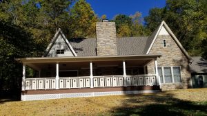 a new, large front porch addition to a home