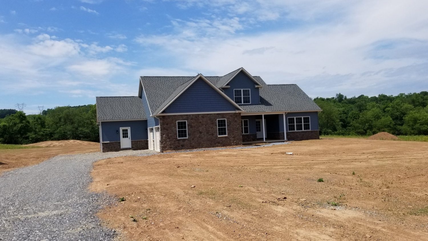 newly constructed house with a double garage