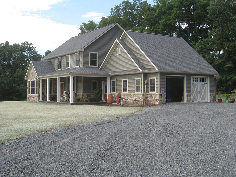 newly constructed home with double-wide garage