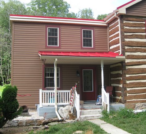 a modern addition to an old home