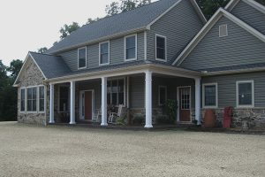 newly constructed home with double-wide garage