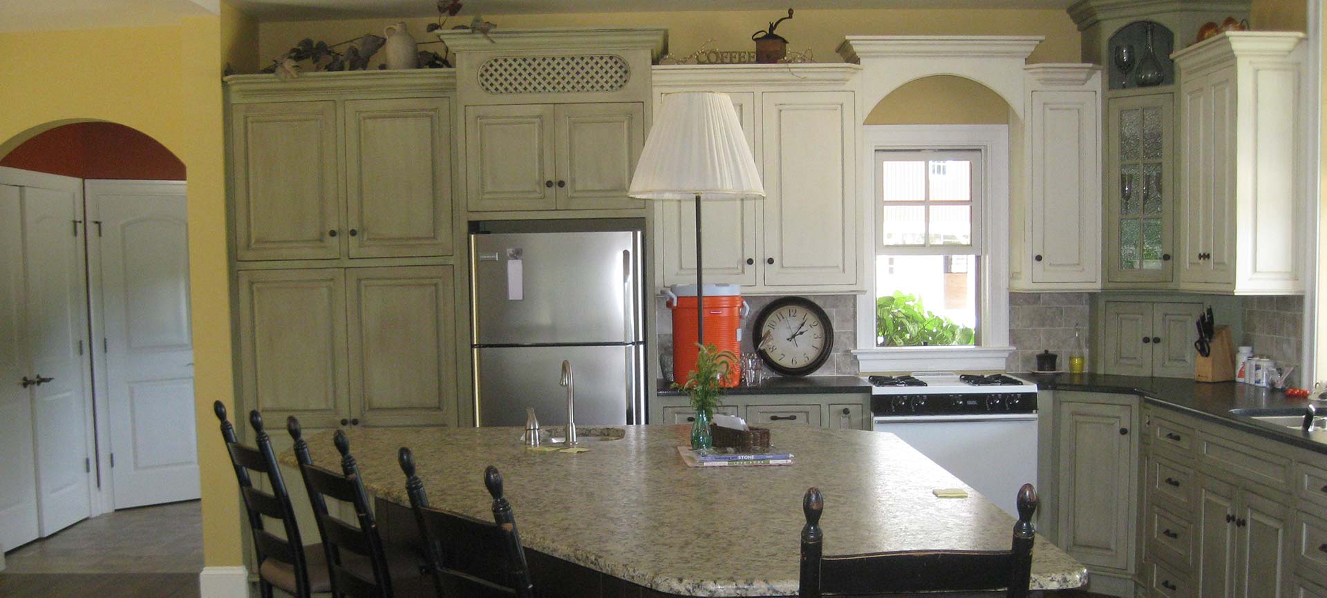 newly remodeled kitchen with an island