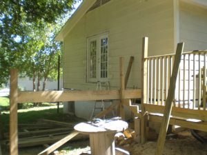 deck construction in progress