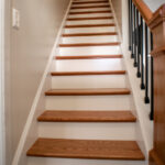 new wooden stairs after remodel