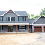front view of a new home build