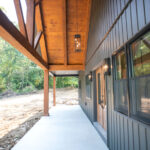 front porch of a new home