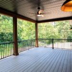 back deck of a new home