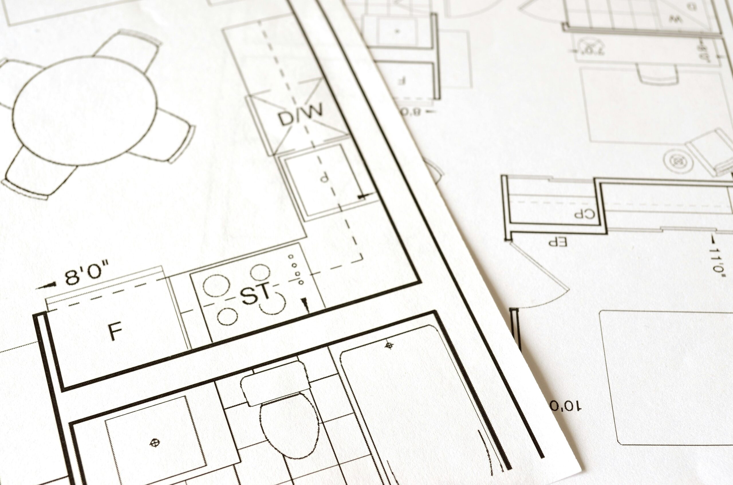 blueprints of floor plans for a new home