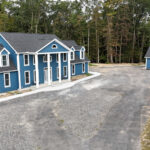 drone front view of home after total renovation