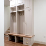 mudroom cabinets and storage in new home