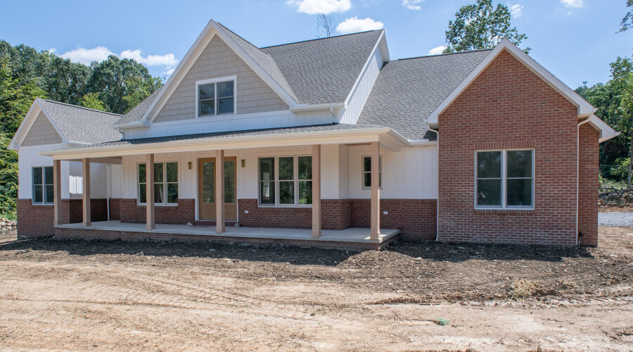 front view of a new home