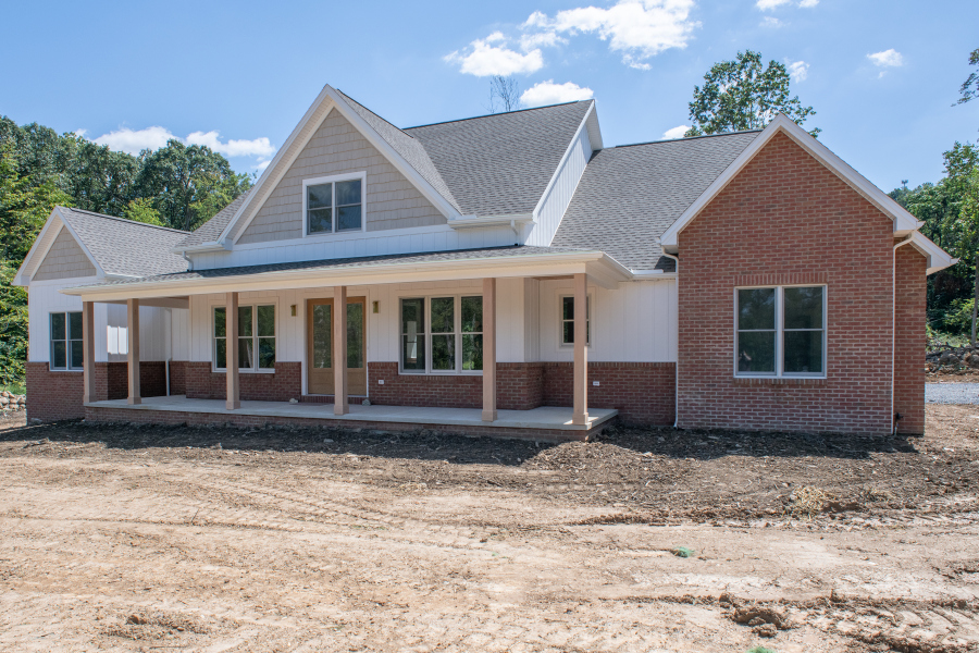 front view of a new home