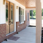 front porch of a new home