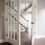 double glass doors to the staircase in home renovation
