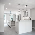 new kitchen with all white appliances and counters