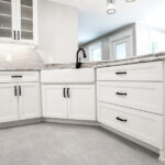 new white kitchen counters with sink