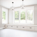 new storage in renovated sunroom