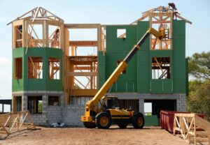 house in the middle of construction