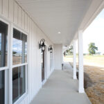 front porch of a new home
