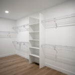 large closet space with lots of storage