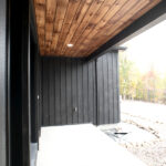 back porch of a new home