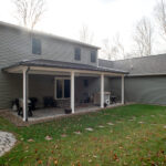 back view of a home after a siding remodel