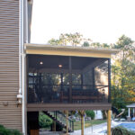 side view of a new screen room