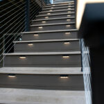 deck stairs with step lights