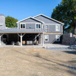 a home's back porch and patio after a renovation