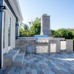 outdoor kitchen on a back patio