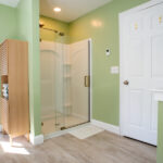 shower area of a new master suite