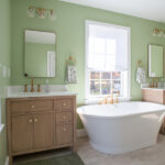 bathtub and sink in a new master suite