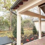 gutters and beams for a covered patio