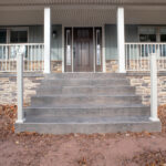 new front porch with concrete steps
