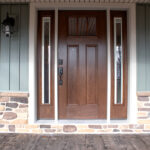 new front door with english walnut stain