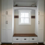 remodeled mudroom with lots of storage