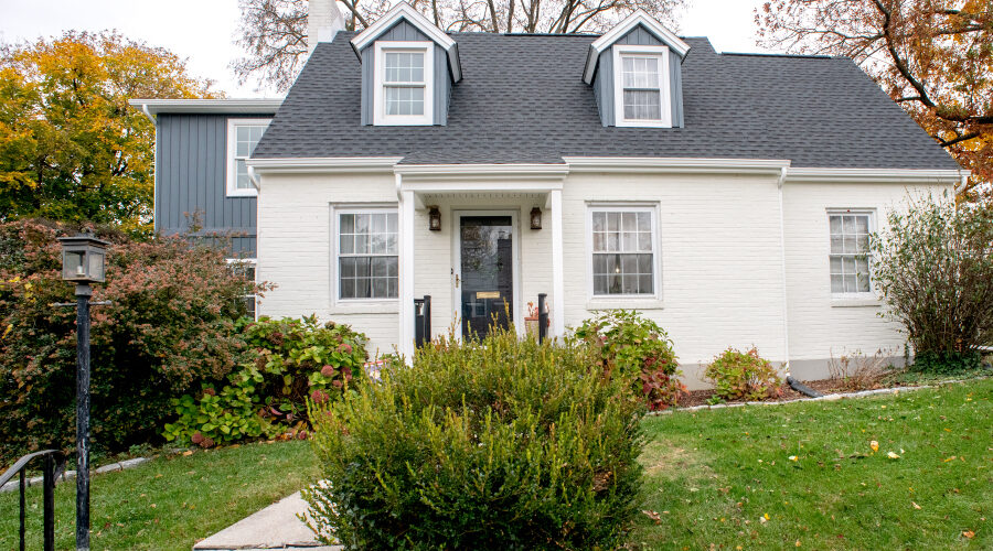 Front AFTER after image of the front of a home after a remodel