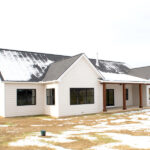 back view of a new home