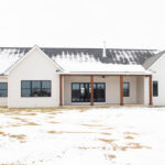 back view of a new home