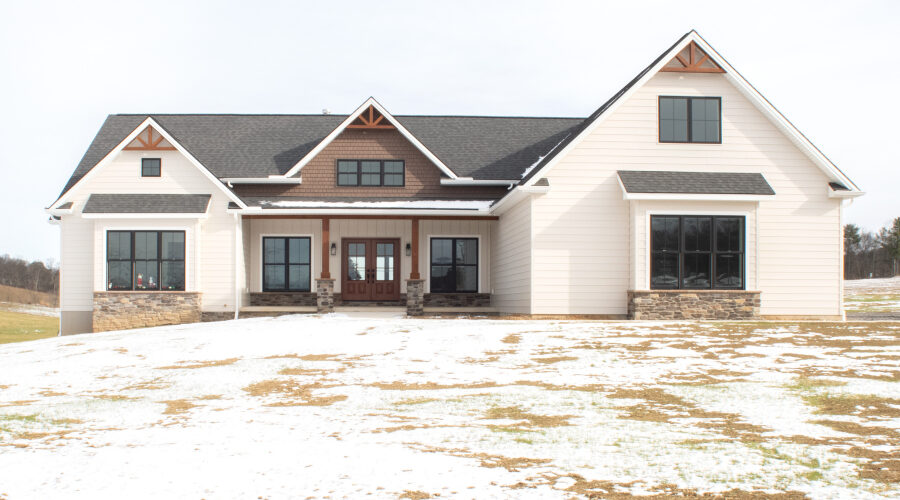 front view of a new home