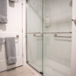 walk in shower in new master bathroom
