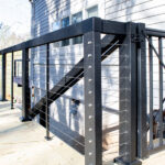 black cable railings