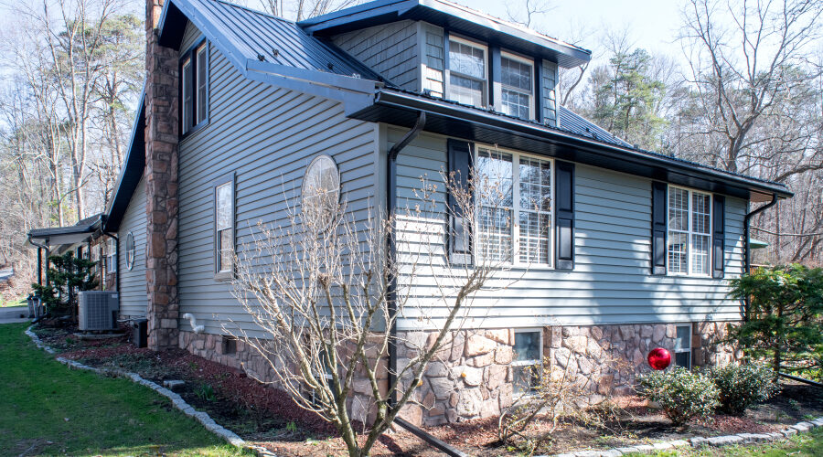 siding renovation with mountain fern siding