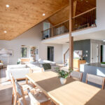 open concept living room, kitchen, and dining room