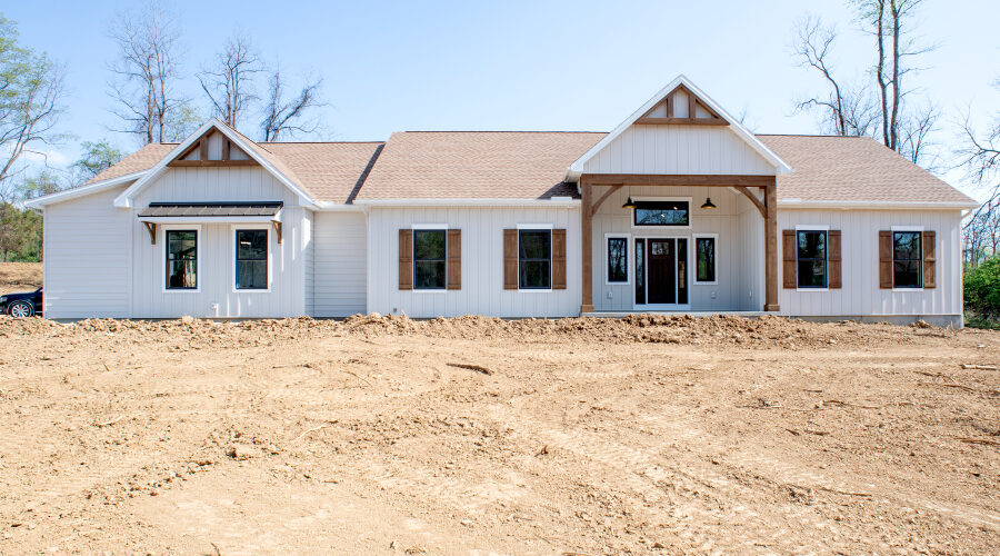 front view of a new home