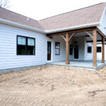 back porch of a new home