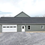 side view of attached garage
