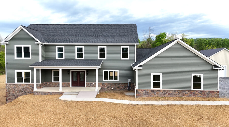 front view of new home
