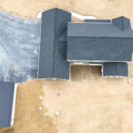 aerial view of new home