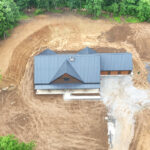 aerial view of new home
